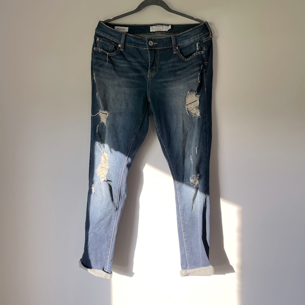 Torrid Boyfriend Ripped Jeans